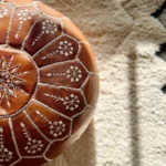 ⁦بوفة مغربية تقليدية من الجلد الطبيعي⁩ - الصورة ⁦3⁩
