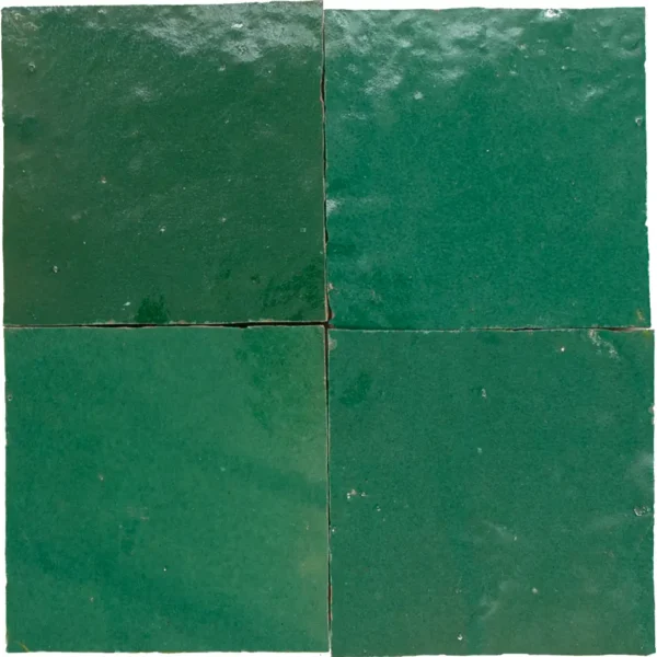 زليج أخضر غامق مغربي أصيل