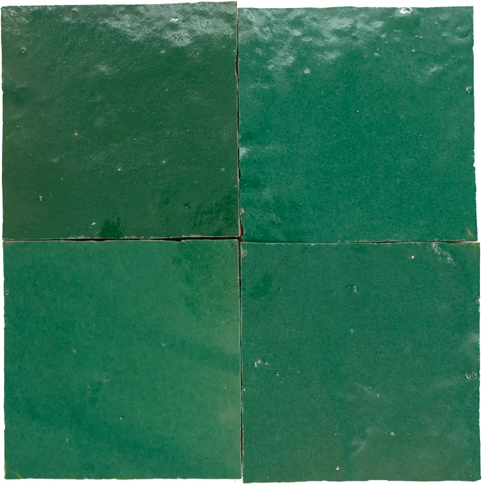 زليج أخضر غامق مغربي أصيل