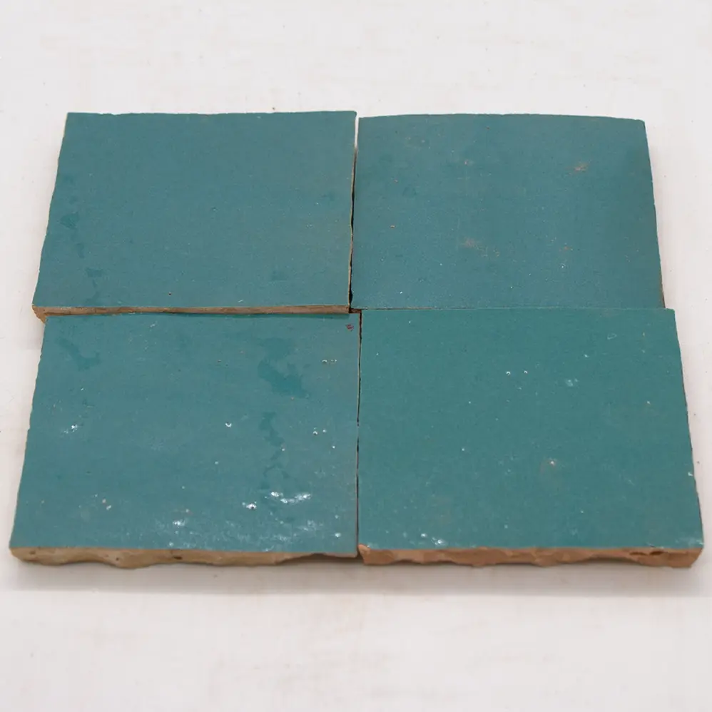 زليج أزرق بترولي مغربي