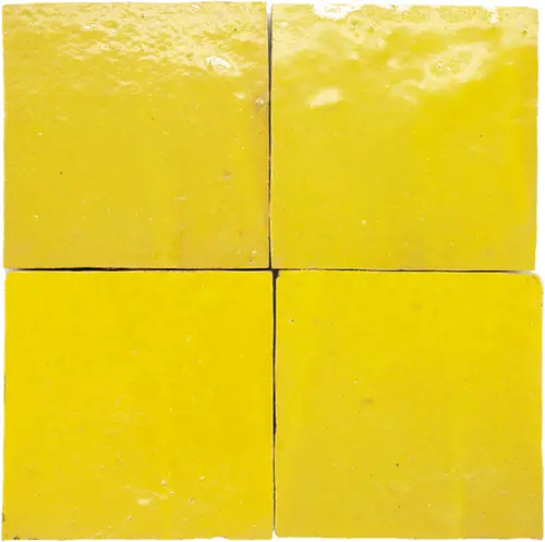 الزليج الليموني الأصفر المغربي اليدوي